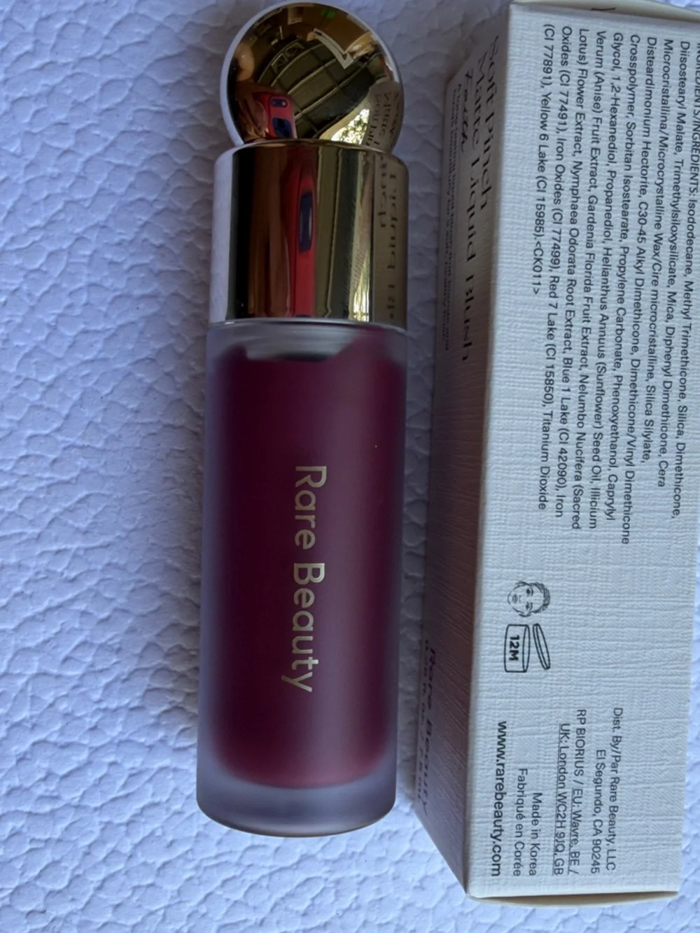 Rare Beauty Soft Pinch Matte Liquid Blush — Faith (Deep Berry Plum)